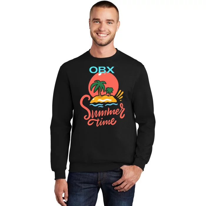 Fun Summer Time Beach Ocean Breeze Sand Palm Trees Sun Tall Sweatshirt