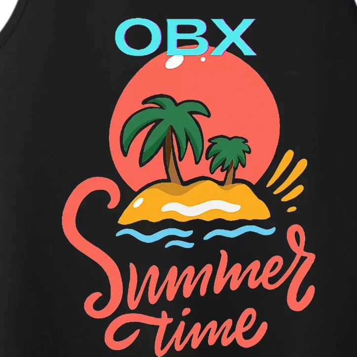 Fun Summer Time Beach Ocean Breeze Sand Palm Trees Sun Performance Tank