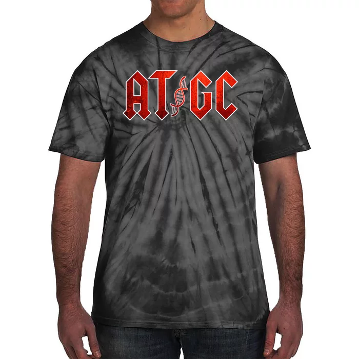 Funny Science Teacher Gift DNA ATGC Tie-Dye T-Shirt