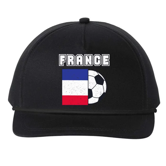 France Soccer Team Flag Snapback Five-Panel Rope Hat