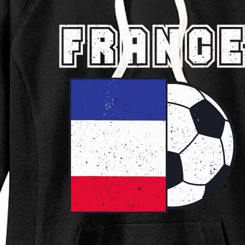 France Soccer Team Flag Women's Fleece Hoodie