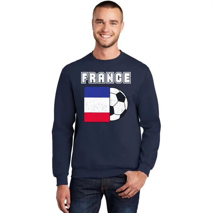 France Soccer Team Flag Tall Sweatshirt