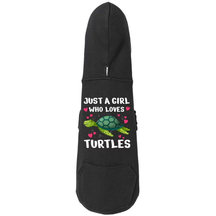 Funny Sea Turtle For Women Girl Turtle Lover Ocean Turtles Doggie 3-End Fleece Hoodie