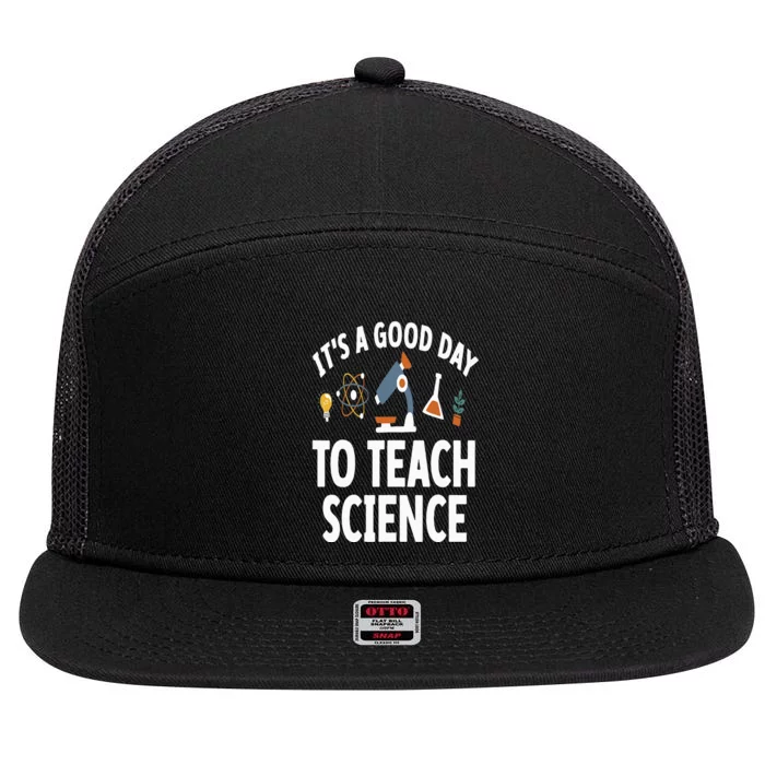 Funny Science Teacher Art For  Nerd Physics Teacher 7 Panel Mesh Trucker Snapback Hat