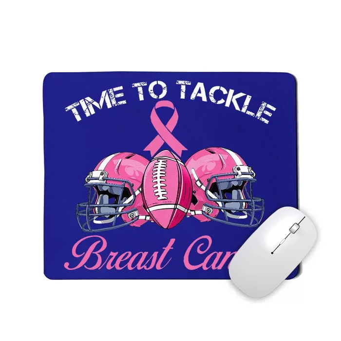 Football Survivor Time To Tackle Breast Cancer Awareness Mousepad