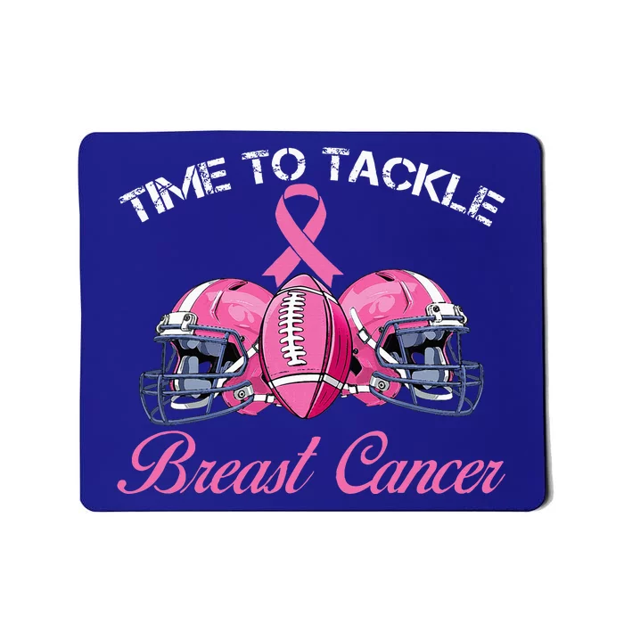 Football Survivor Time To Tackle Breast Cancer Awareness Mousepad