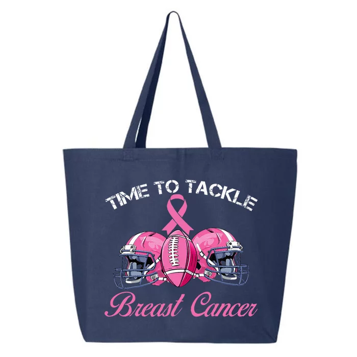 Football Survivor Time To Tackle Breast Cancer Awareness 25L Jumbo Tote