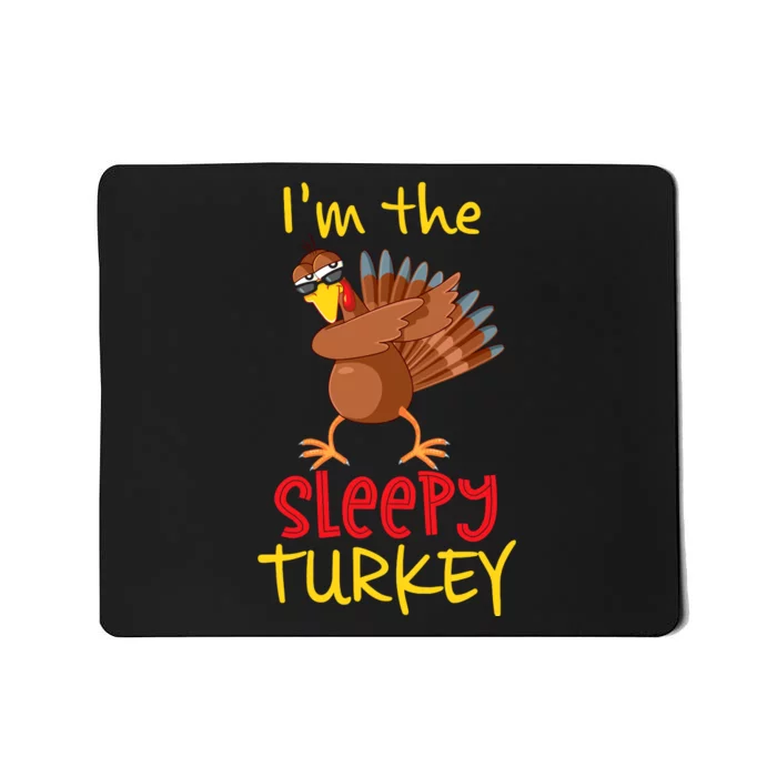 Funny Sleepy Turkey Matching Family Group Thanksgiving Party Mousepad