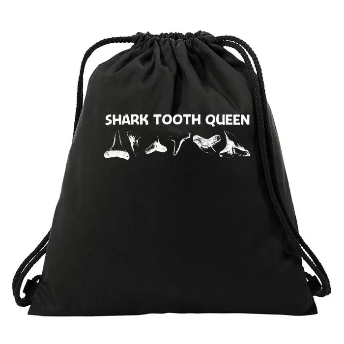 Funny Shark Teeth Design For Mom Animal Fossil Hunters Drawstring Bag