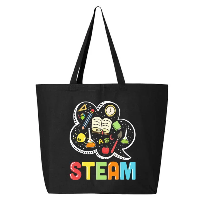 funny STEAM Teacher and Student Back to School 25L Jumbo Tote