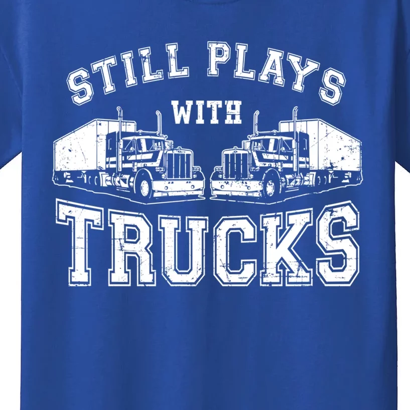 Funny Semi Truck Driver Rig Design Gift For Truckers Gift Kids T-Shirt