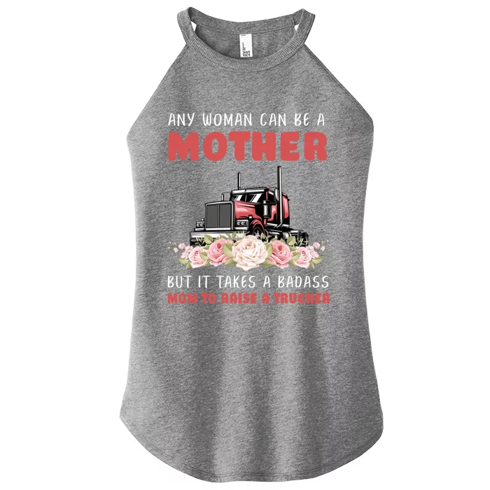 Funny Semigifttrailer Truck Driver Mom Big Rig Trucker Mother Funny Gift Women’s Perfect Tri Rocker Tank