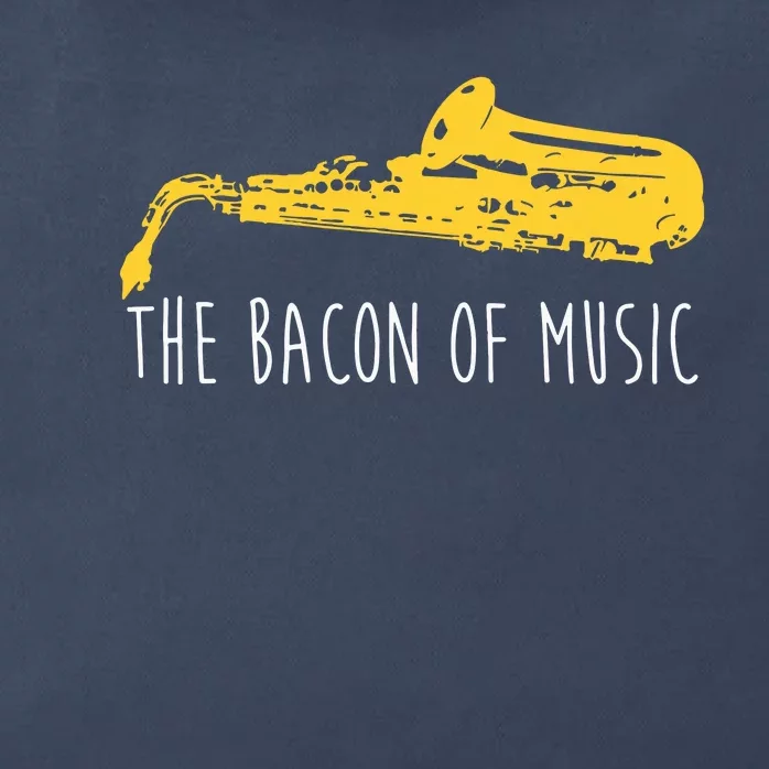 Funny Saxophone The Bacon Of Music Marching Band Sax Player Zip Tote Bag