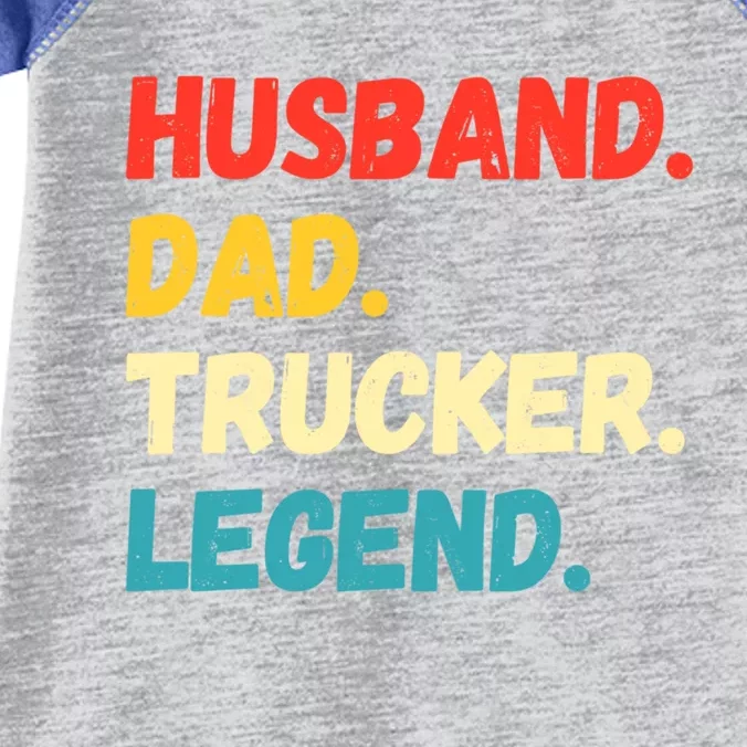 Funny Semi Truck Driver Dad Husband Legend Design Truckers Cool Gift Infant Baby Jersey Bodysuit