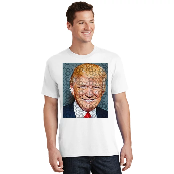 Funny Shooting Trump Jigsaw Puzzle Pieces T-Shirt