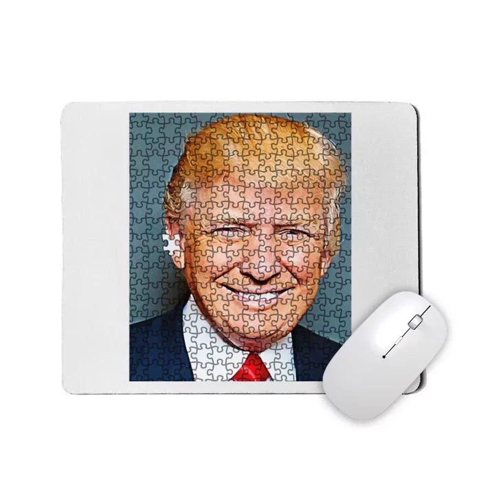 Funny Shooting Trump Jigsaw Puzzle Pieces Mousepad