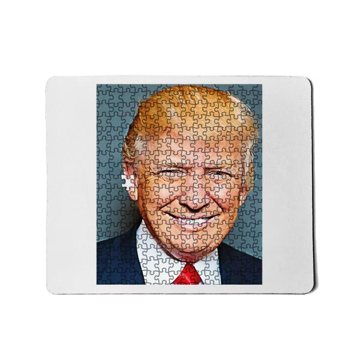 Funny Shooting Trump Jigsaw Puzzle Pieces Mousepad