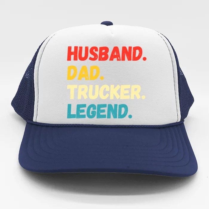 Funny Semi Truck Driver Dad Husband Legend Design Truckers Gift Trucker Hat