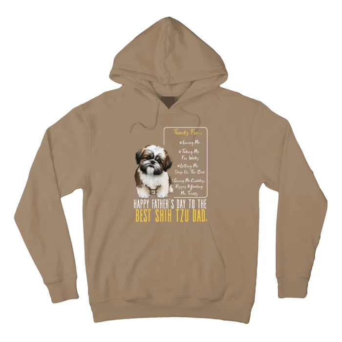 Funny Shih Tzu Dad Happy Fathers Day To The Best Shih Tzu Dad Hoodie