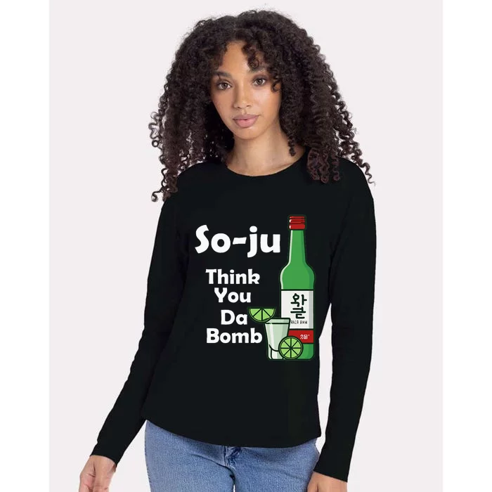 Funny Soju Think You Da Bomb Womens Cotton Relaxed Long Sleeve T-Shirt