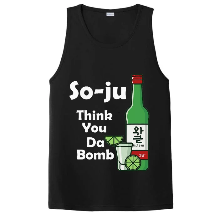 Funny Soju Think You Da Bomb Performance Tank