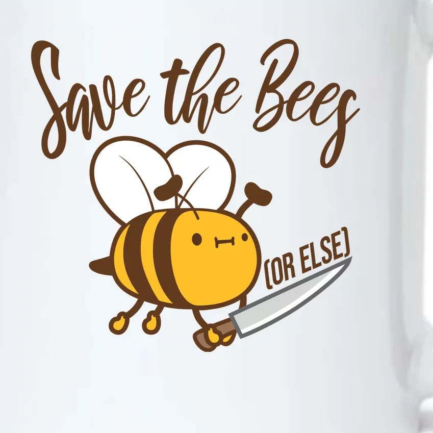 Funny Save The Bees Or Else Black Color Changing Mug