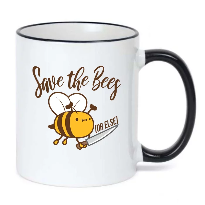 Funny Save The Bees Or Else Black Color Changing Mug