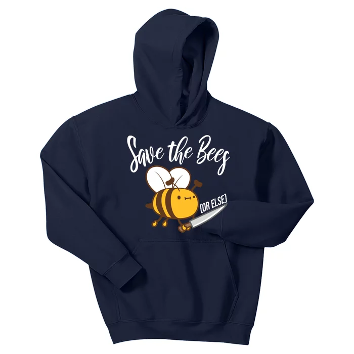 Funny Save The Bees Or Else Kids Hoodie