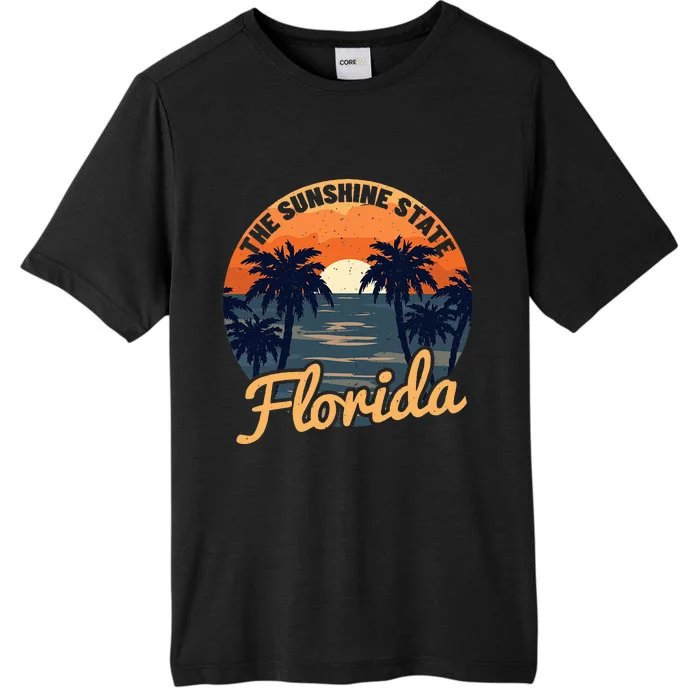 Florida Sunset Throwback Design ChromaSoft Performance T-Shirt