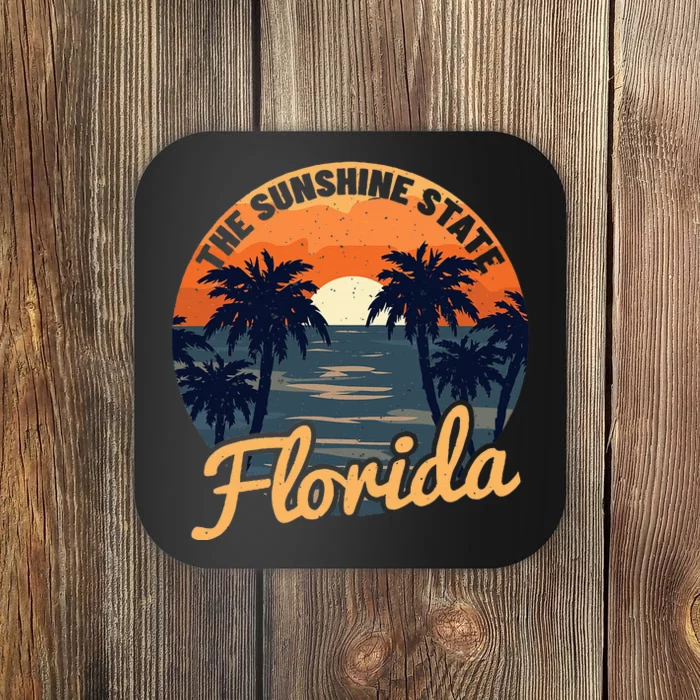 Florida Sunset Throwback Design Coaster