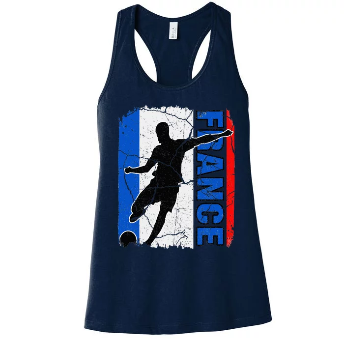 France Soccer Team French Flag Jersey Fans Women's Racerback Tank