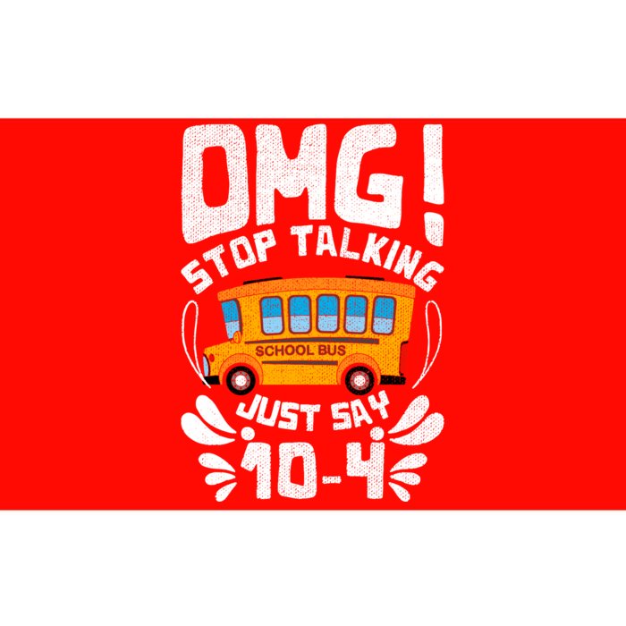 Funny Stop Talking To The Busdriver School Bus Design Bumper Sticker