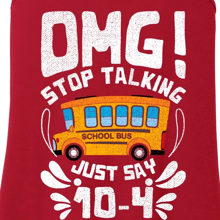 Funny Stop Talking To The Busdriver School Bus Design Ladies Essential Tank