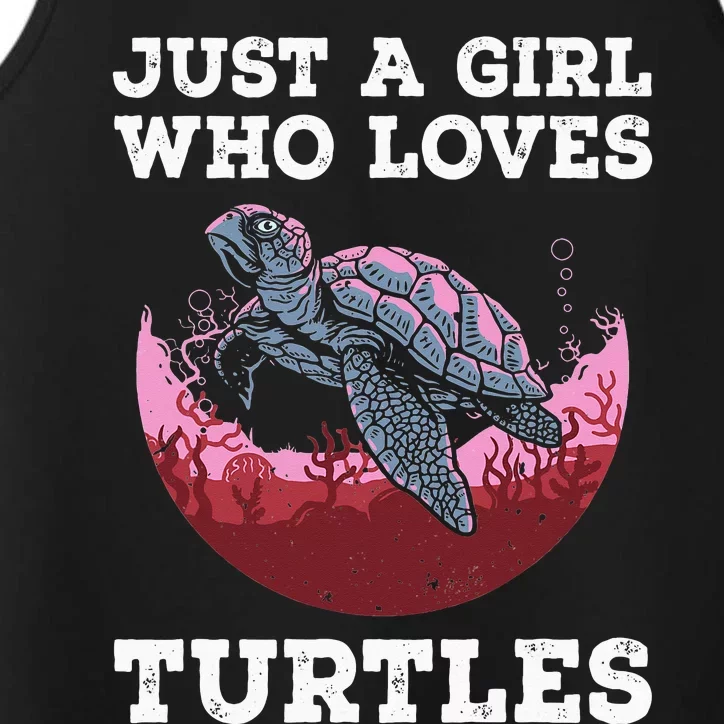 Funny Sea Turtle Design For  Turtle Lovers Performance Tank