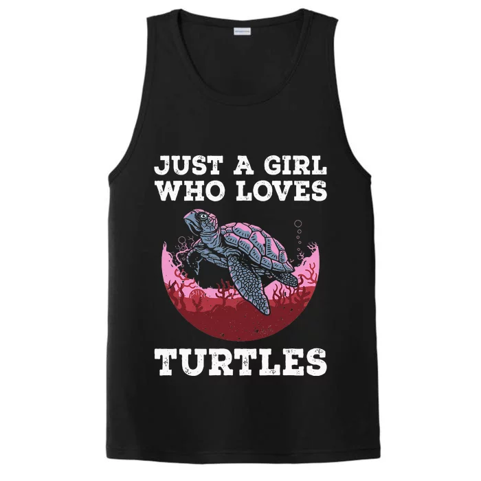 Funny Sea Turtle Design For  Turtle Lovers Performance Tank