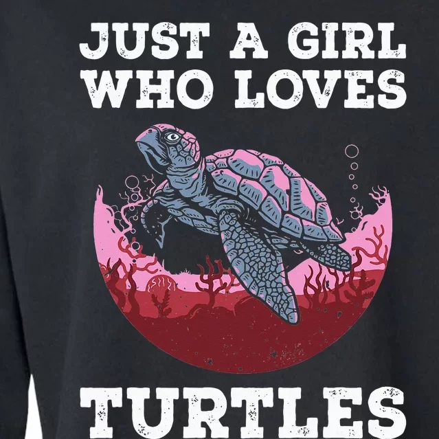 Funny Sea Turtle Design For  Turtle Lovers Cropped Pullover Crew