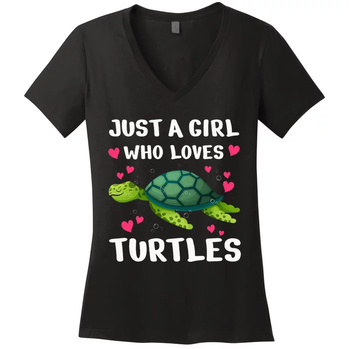 Funny Sea Turtle For  Turtle Lover Ocean Turtles Women's V-Neck T-Shirt