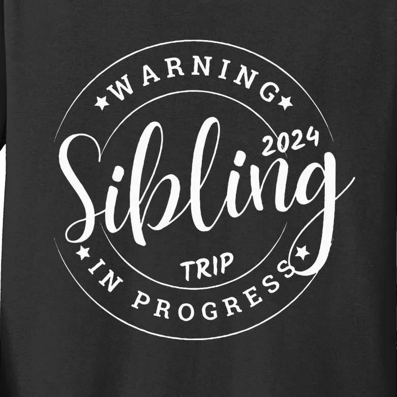 Funny Sibling Trip 2024 Family Matching Sister Brother Kids Long Sleeve Shirt