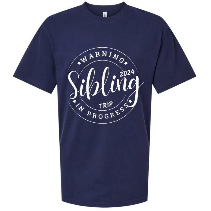 Funny Sibling Trip 2024 Family Matching Sister Brother Sueded Cloud Jersey T-Shirt