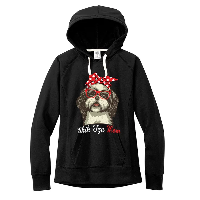 Funny Shih Tzu Mom For Shih Tzu Dog Lovers Cute Gift Women's Fleece Hoodie