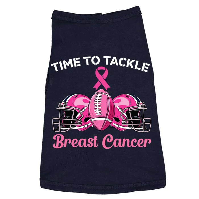 Football Survivor Time To Tackle Breast Cancer Awareness Doggie Tank