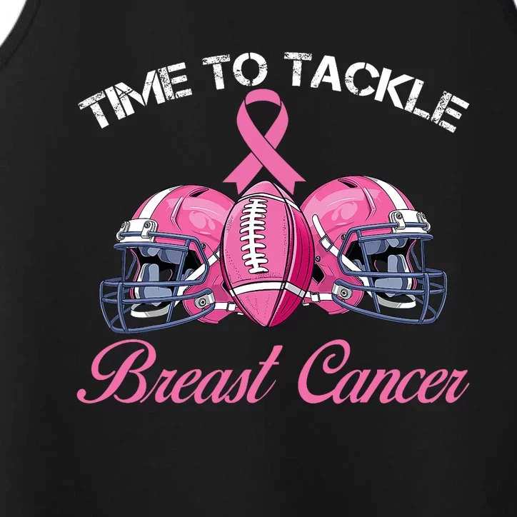 Football Survivor Time To Tackle Breast Cancer Awareness Performance Tank