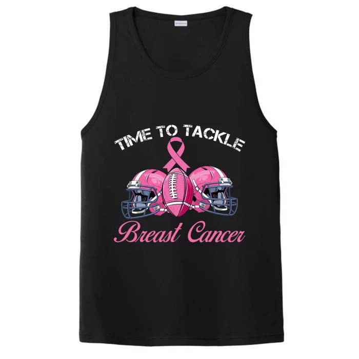 Football Survivor Time To Tackle Breast Cancer Awareness Performance Tank