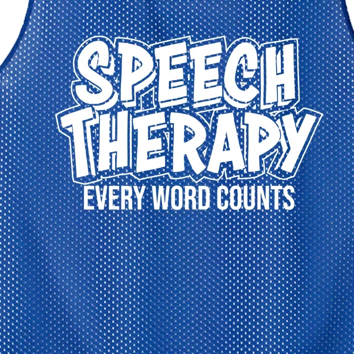 Funny Speech Therapy Gift Cute Therapist Meaningful Gift Mesh Reversible Basketball Jersey Tank