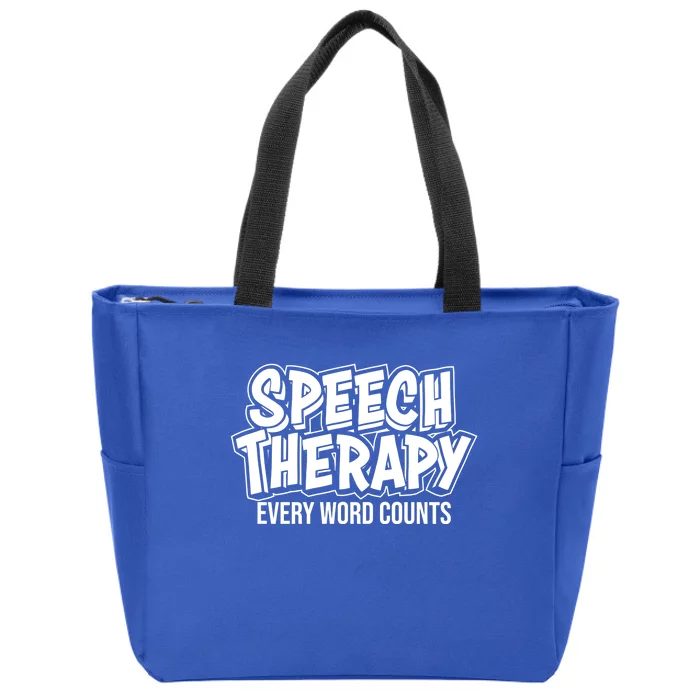 Funny Speech Therapy Gift Cute Therapist Meaningful Gift Zip Tote Bag