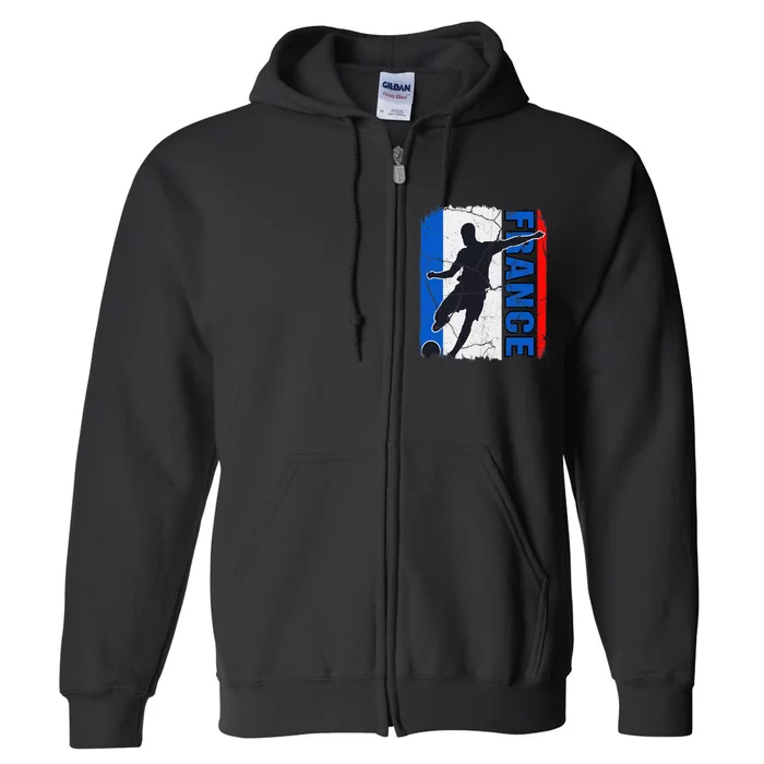 France Soccer Team French Flag Jersey Football Fans Full Zip Hoodie