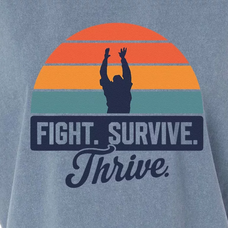 Fight. Survive. Thrive Garment-Dyed Women's Muscle Tee