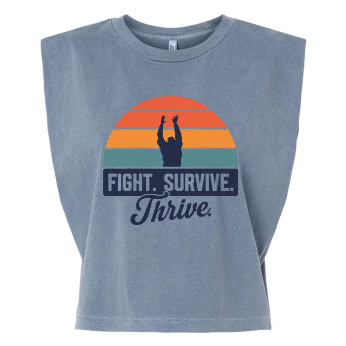 Fight. Survive. Thrive Garment-Dyed Women's Muscle Tee