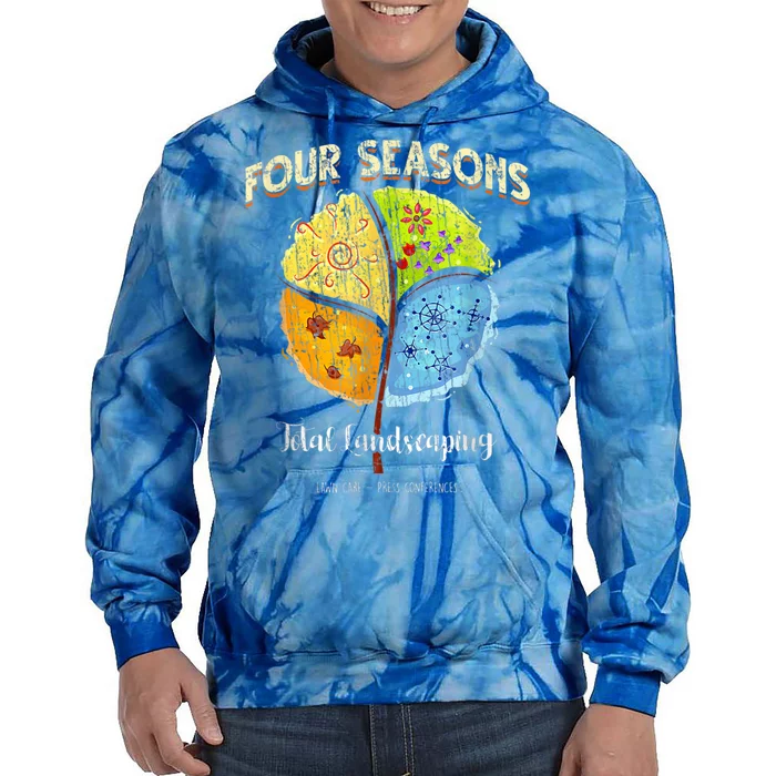 Four Season Total Landscaping Lawn Care Ladscape Vintage Tie Dye Hoodie