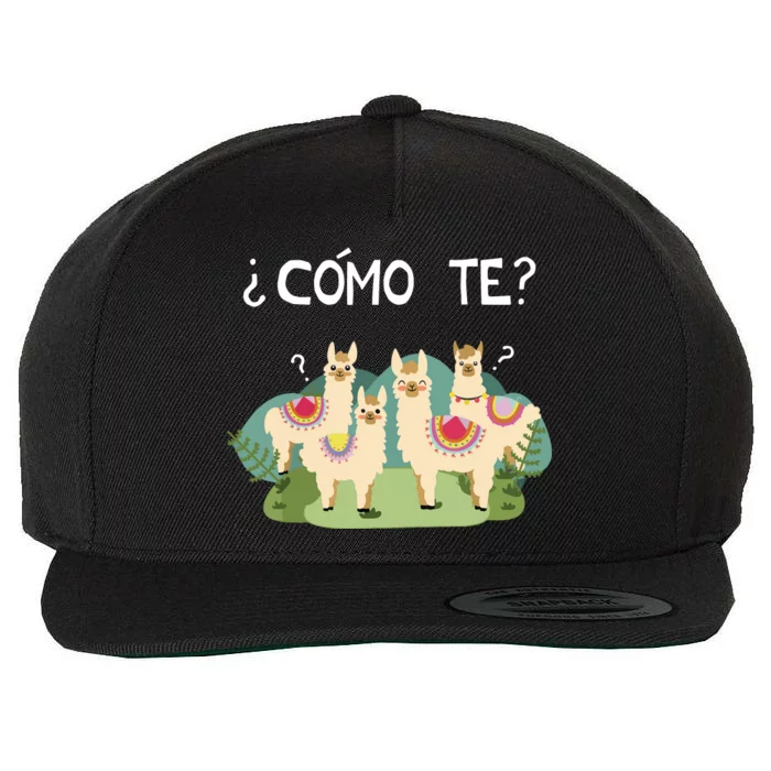 Funny Spanish Tee Como Te Llama Llama Wool Snapback Cap